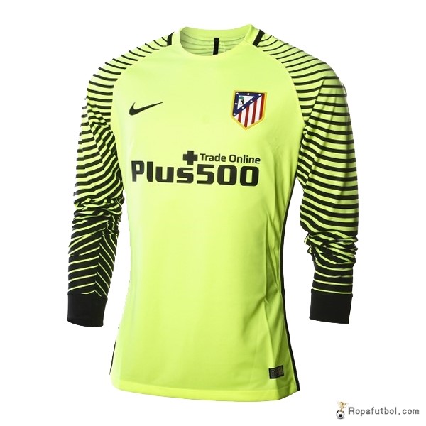 Camiseta Atlético de Madrid Replica Primera Ropa Portero ML 2016/17 Amarillo